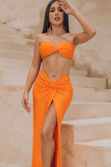 Muar Twist Orange Set Beachwear